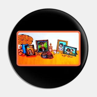 Dia de los Muertos altar Pin