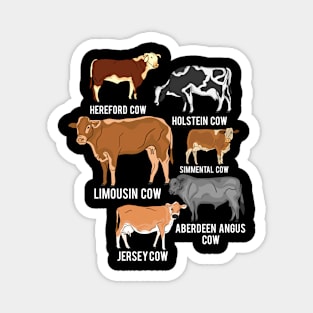 Cow Breeds Hereford Cow Lover Farm Animal Cow Magnet