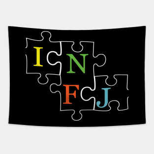 INFJ Puzzle - Typography Design Tapestry