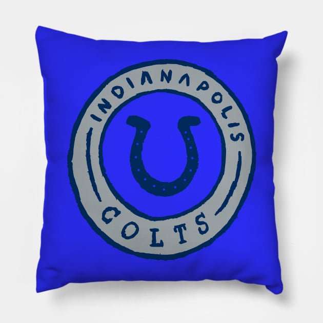 Indianapolis Coooolts 09 Pillow by Very Simple Graph