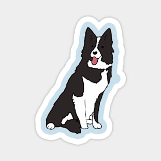 border collie illustration Magnet