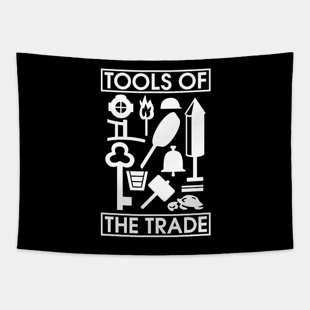 Tools of the Trade (Dark) Tapestry by Ahnix