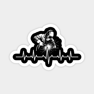 Welder Heartbeat Welding Professional Gift Magnet