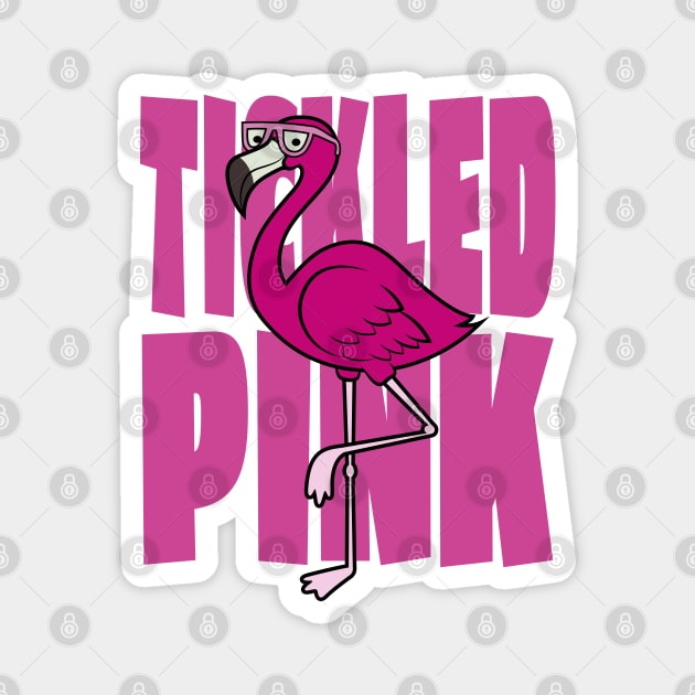 Tickled Pink Flamingo Magnet by Phil Tessier