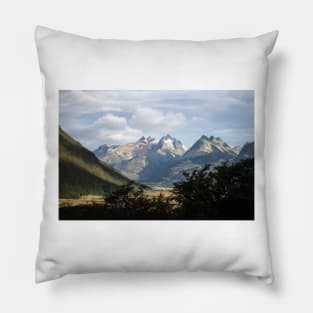 The mountains of Tierra del Fuego, Argentina Pillow