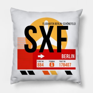 Berlin (SXF) Airport // Sunset Baggage Tag Pillow