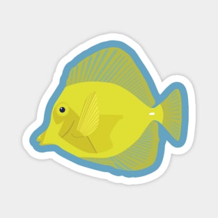 Yellow tang fish illustration Magnet