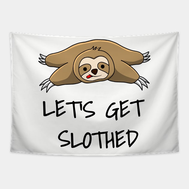 LET'S GET SLOTHED Tapestry by busines_night