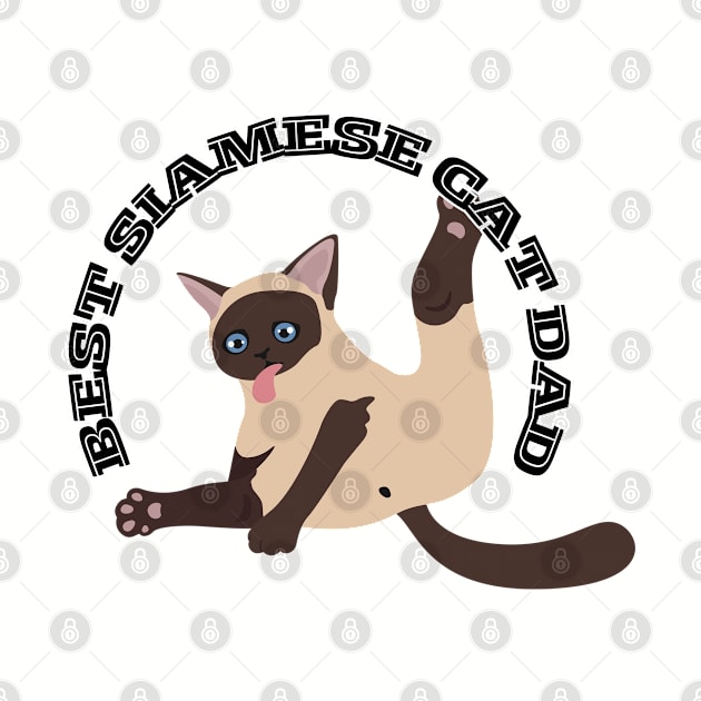 best siamese cat dad by softprintables