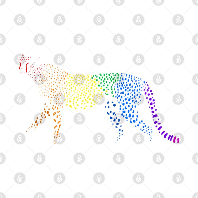 Rainbow Cheetah (white) by babygunz47