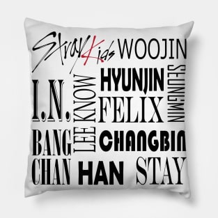 Stray Kids members collage Pillow