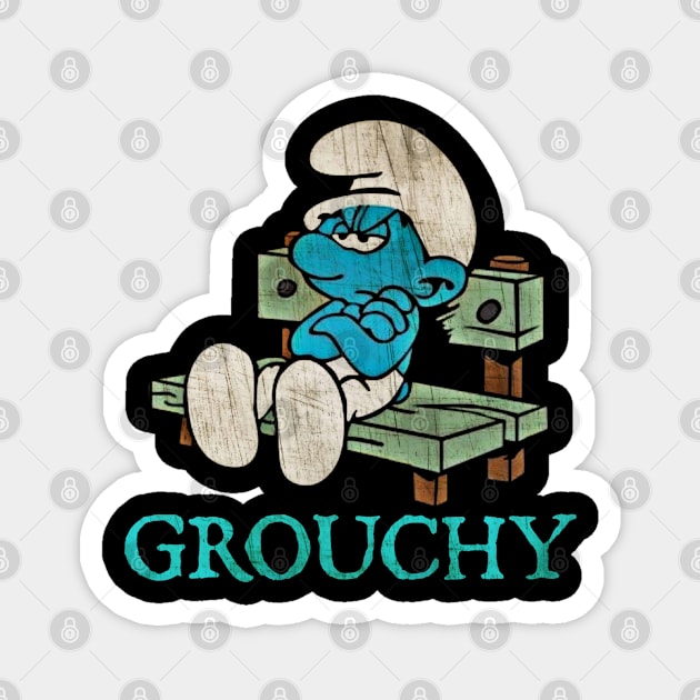 Grouchy Smurf Magnet by  hal mafhoum?