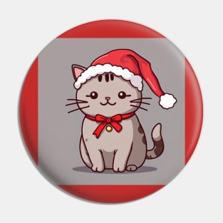 Cute Santa kitty Pin