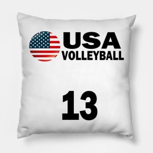 USA Volleyball #13 T-shirt Design Pillow