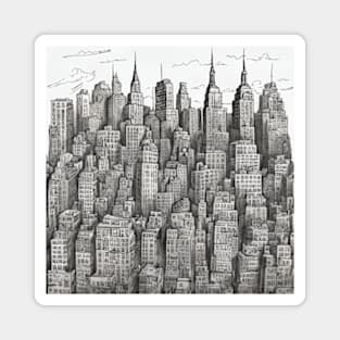 concrete jungle nyc Magnet