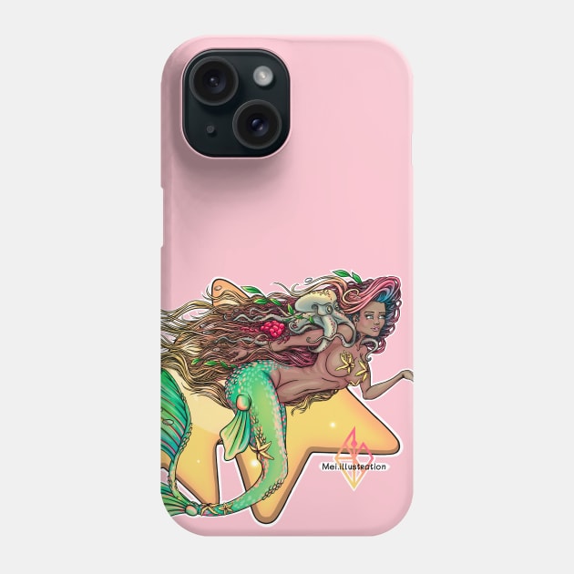 Mermaid Reva Prisma Phone Case by Mei.illustration