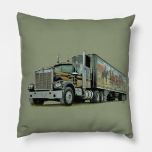 Snowman Truck Pillow