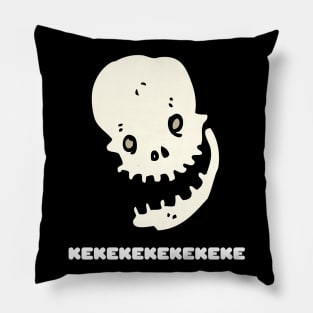 Laughing Skull Ke ke ke ke ke ke ke Funny Skeleton Gift Halloween Costume Pillow