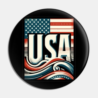 Usa flag vintage Pin