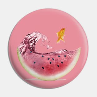 Watermelon Goldfish Pin