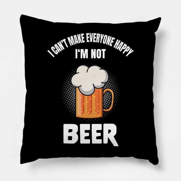 Funny Beer Lover Alcohol Quote Humor Pillow by Foxxy Merch