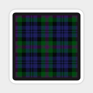 Scottish Orkney Tartan in Green+Purple Magnet