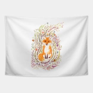 Fox and Flowers II Tapestry