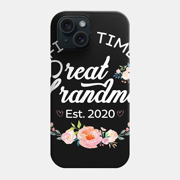 Womens Promoted to Great Grandma Est 2020 First Time Gift Phone Case by sousougaricas