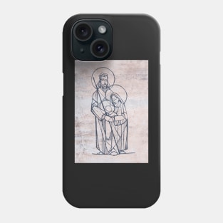 Hand drawn illustration of the sacred family Phone Case