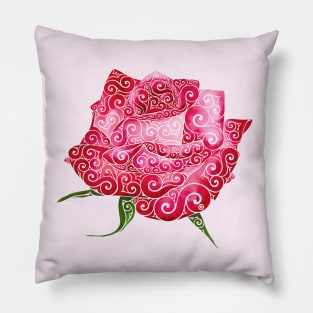 Swirly Rose Pillow