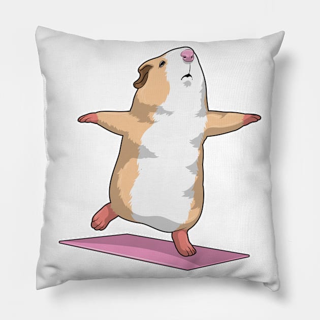 Guinea pig Yoga Meditation Fitness Pillow by Markus Schnabel