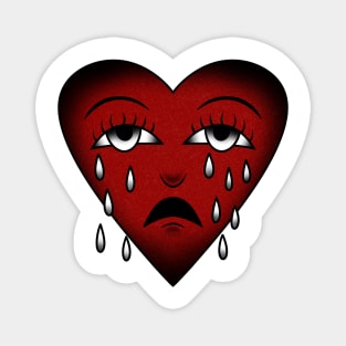 Traditional Crying Heart Magnet