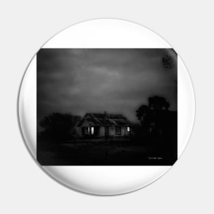 House Around The Bend - Black And White Pin