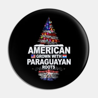 Christmas Tree  American Grown With Paraguayan Roots - Gift for Paraguayan From Paraguay Pin