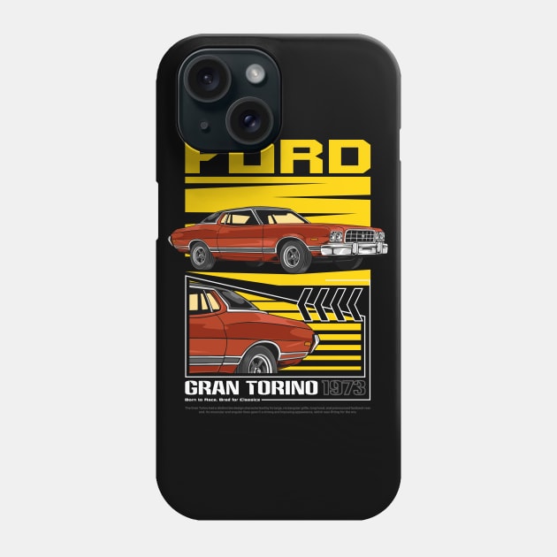 Vintage Torino Muscle Car Phone Case by milatees