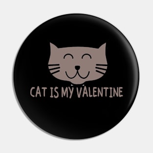 cat is my valentine Pin