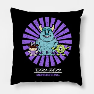 Monsters Inc Retro Vintage Pillow