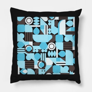 Blue geometric pattern abstract Pillow