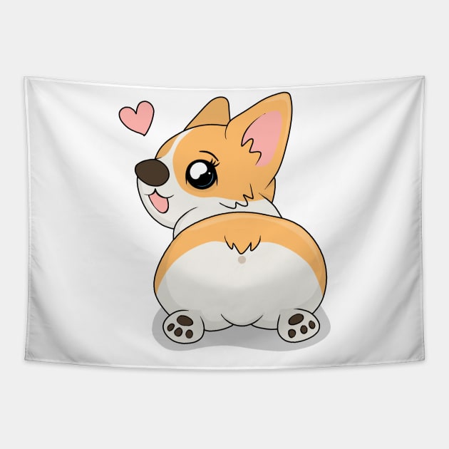 Cute Corgi Tapestry by valentinahramov