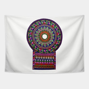 Church Plan Mandala Tapestry