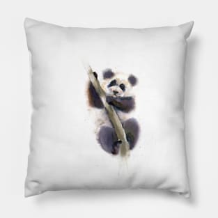 Panda print of watercolor painting Pillow