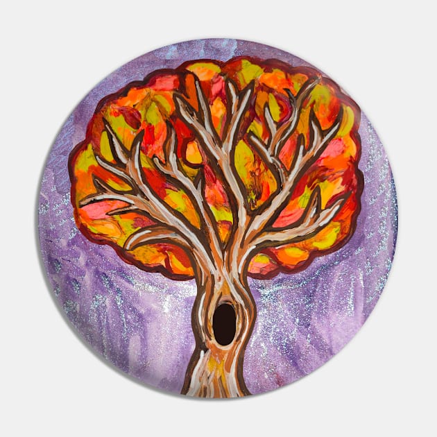 Autumn Fall Tree Painting Pin by Art by Deborah Camp