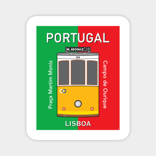 Lisboa Lisbon City Portugal Tram 28 Belem Travel Vintage Magnet