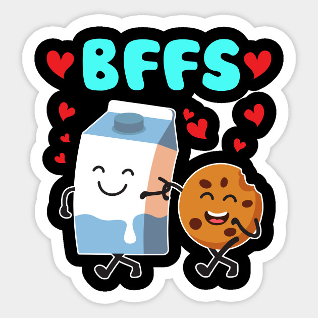 Milk N Cookies Shirt Cute Kawaii Food T Shirt Bffs Friends Milk N Cookies Sticker Teepublic