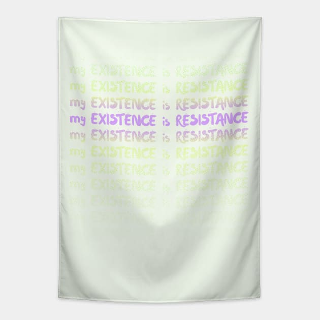 My Existence Is Resistance s3 Violet Slide Tapestry by Model Deviance Designs