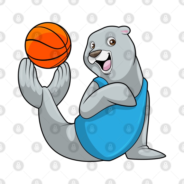 Seal at Basketball Sports by Markus Schnabel