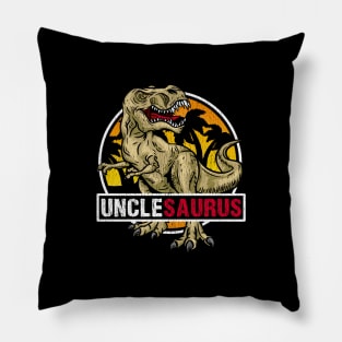 Prehistoric Unclesaurus - Dinosaur Uncle T-Shirt Pillow