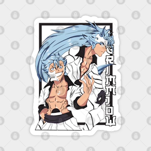 Blue Haired Menace Grimmjow bleach Fanart Magnet by Planet of Tees