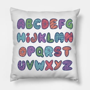 Pastel Alphabet Pillow