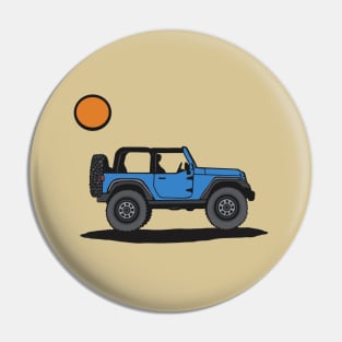 Blue Wrangler with Sun Pin